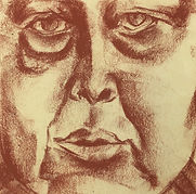 Wishing for Sophia Loren's Cheekbones, conte crayon on acid-free paper
