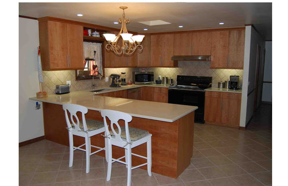 cherry custom kitchen all wood stain cabinet
