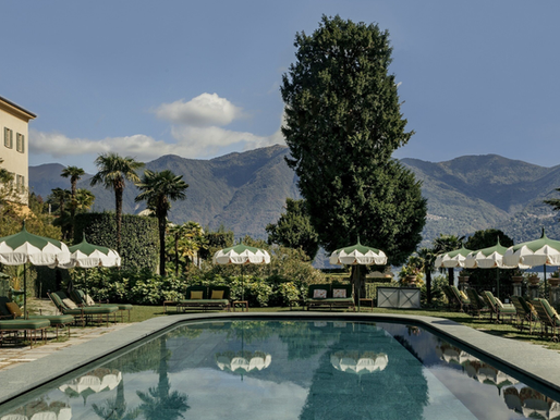 A landscape picture of Passalacqua Hotel, Lake Como, Italy