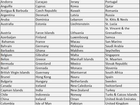 Mauritius Updated CRS Jurisdiction List