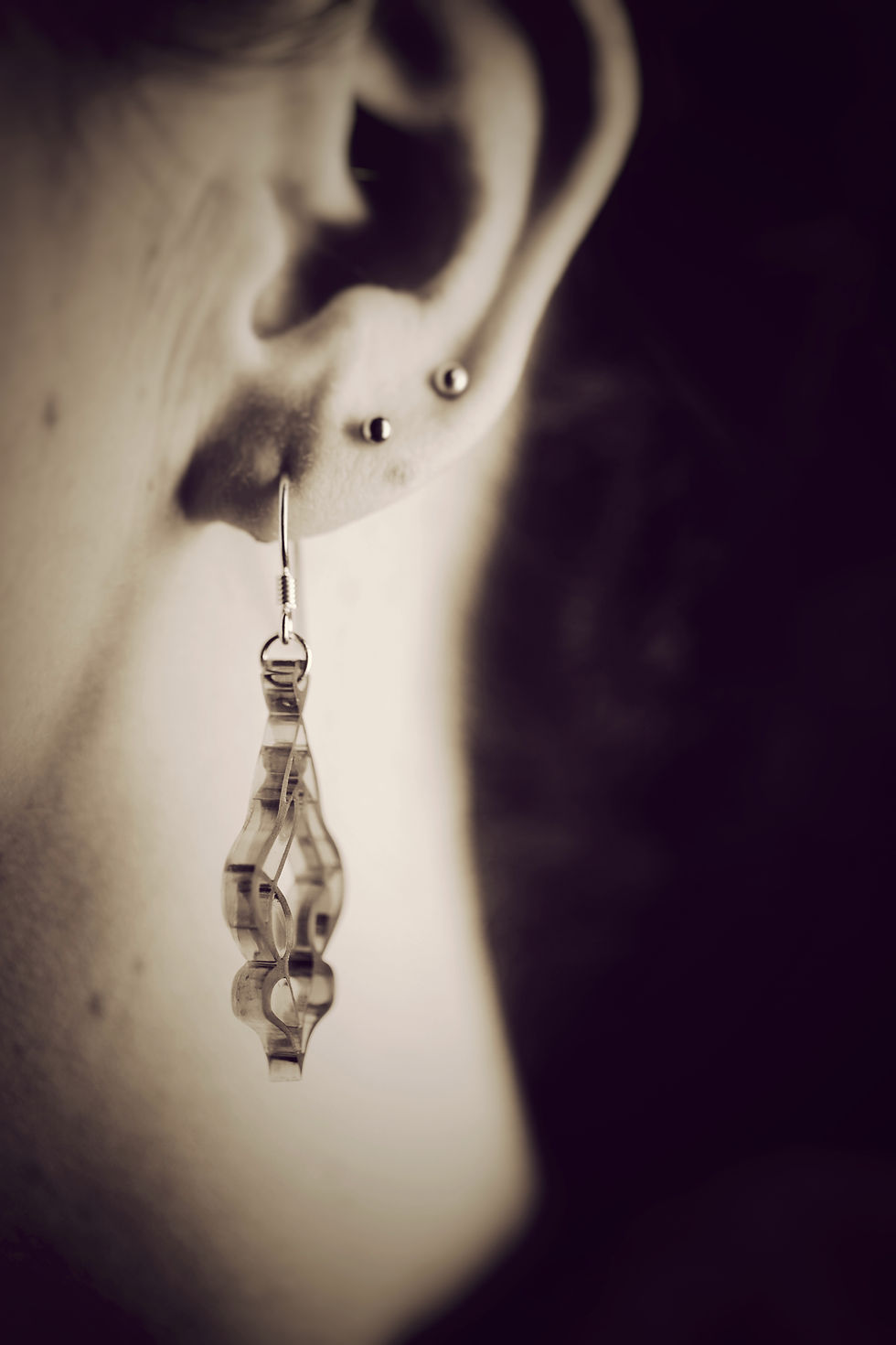 Miniature : Art nouveau - Boucles d'oreilles en plexi