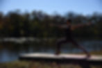 Karin Weinstein doing yoga