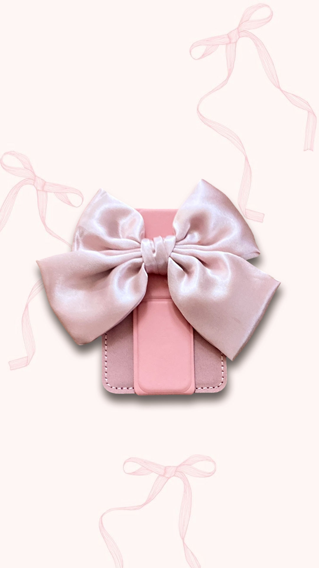 Card Holder Patch - Pink Satin