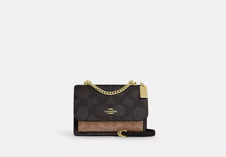 Klare Crossbody Bag In Blocked Signature Canvas