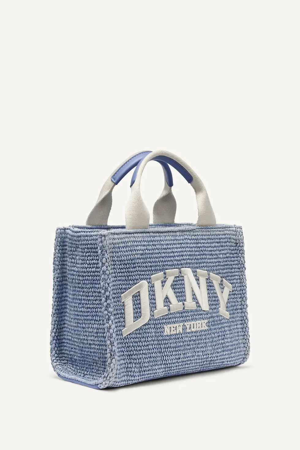 Thumbnail: HADLEE SMALL STRAW LOGO TOTE