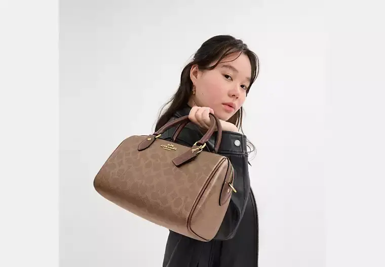 Thumbnail: Rowan Satchel In Blocked Signature Canvas