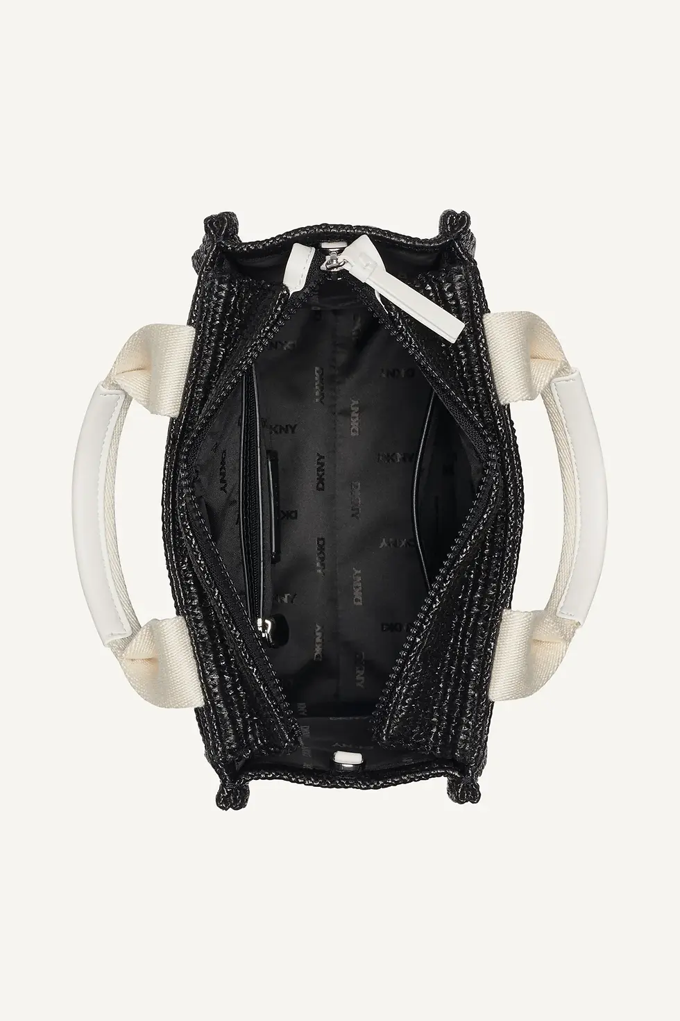 Thumbnail: HADLEE SMALL STRAW LOGO TOTE