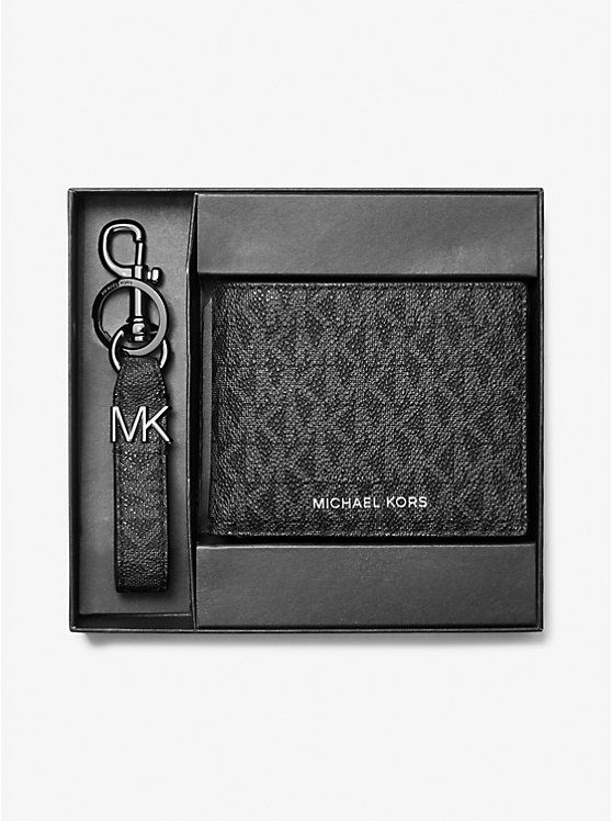 Logo Wallet and Key Chain Gift Set