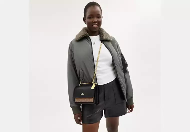 Thumbnail: Klare Crossbody Bag In Blocked Signature Canvas