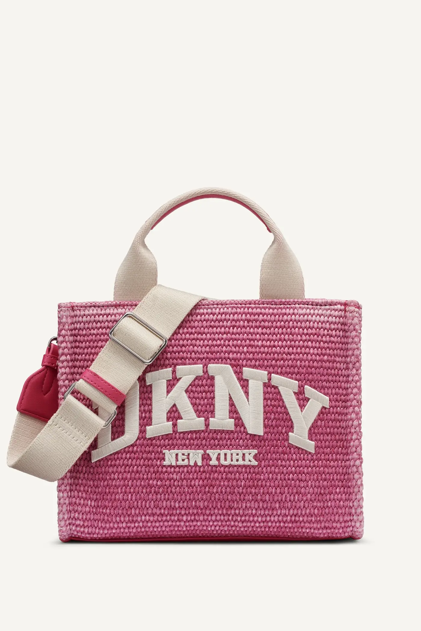 HADLEE SMALL STRAW LOGO TOTE