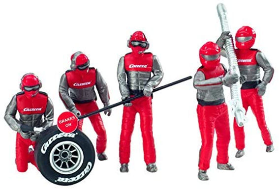 CARRERA-21131 set of 5 figures Mechanics in Red
