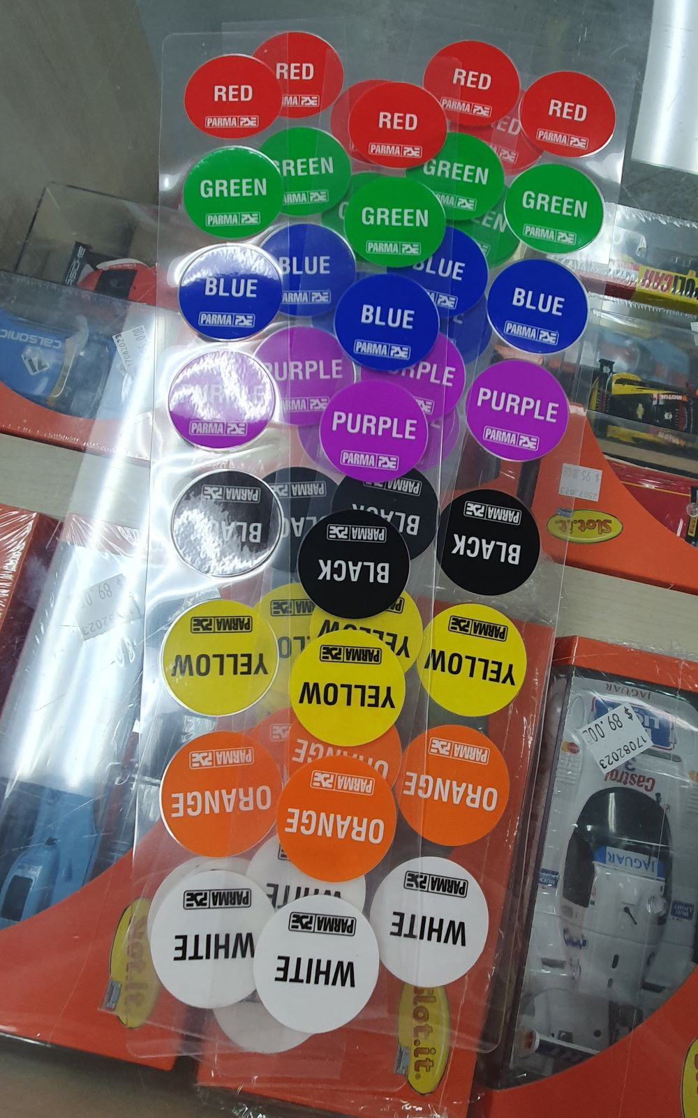 PAR-0751 Laminated Lane Stickers - 8 colours