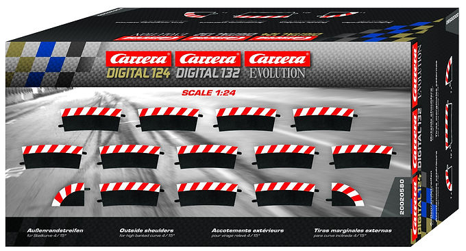 CARRERA-20580 OS Shoulder for Hi-Bank Curve 4/15 (14 pce)