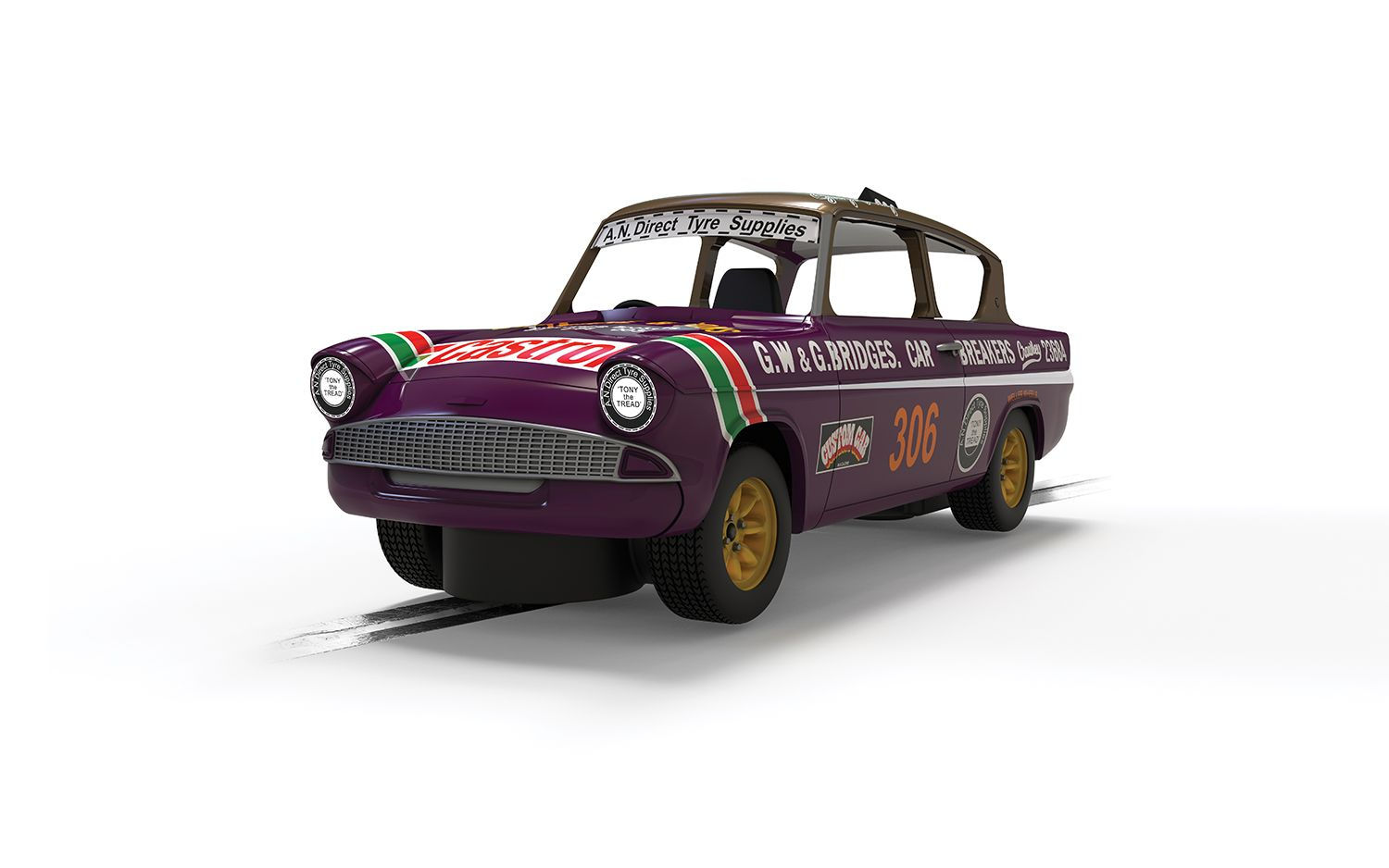 SCALEXTRIC-C4584 Ford Anglia 105e - George Polley 306