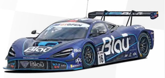 CARRERA-27624 Mclaren 720S GT3 No 16 BLAU