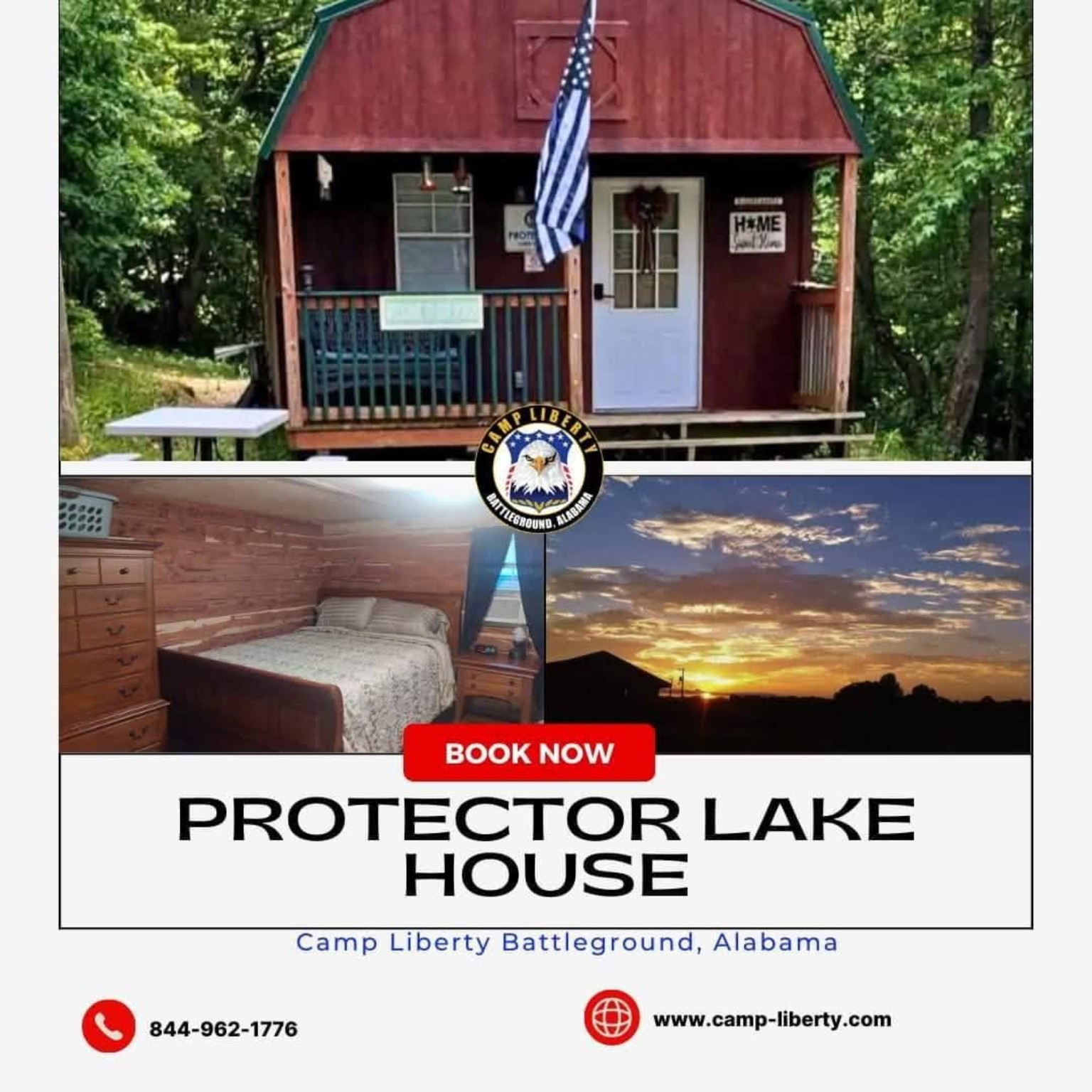 Authentic Camp Liberty protector-lake-house promotional photography