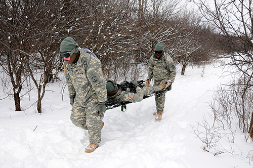 Real XMC winter field-training environment at Camp Liberty
