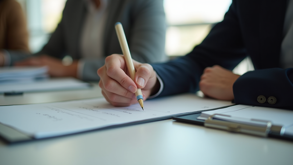 Close-up view of a workshop participant taking notes during a leadership development session