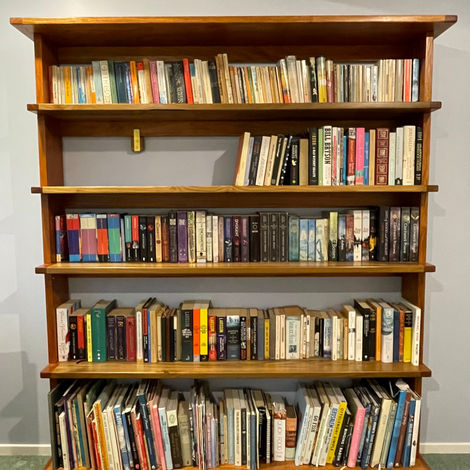 Puriri and Pacific Rosewood Book shelves