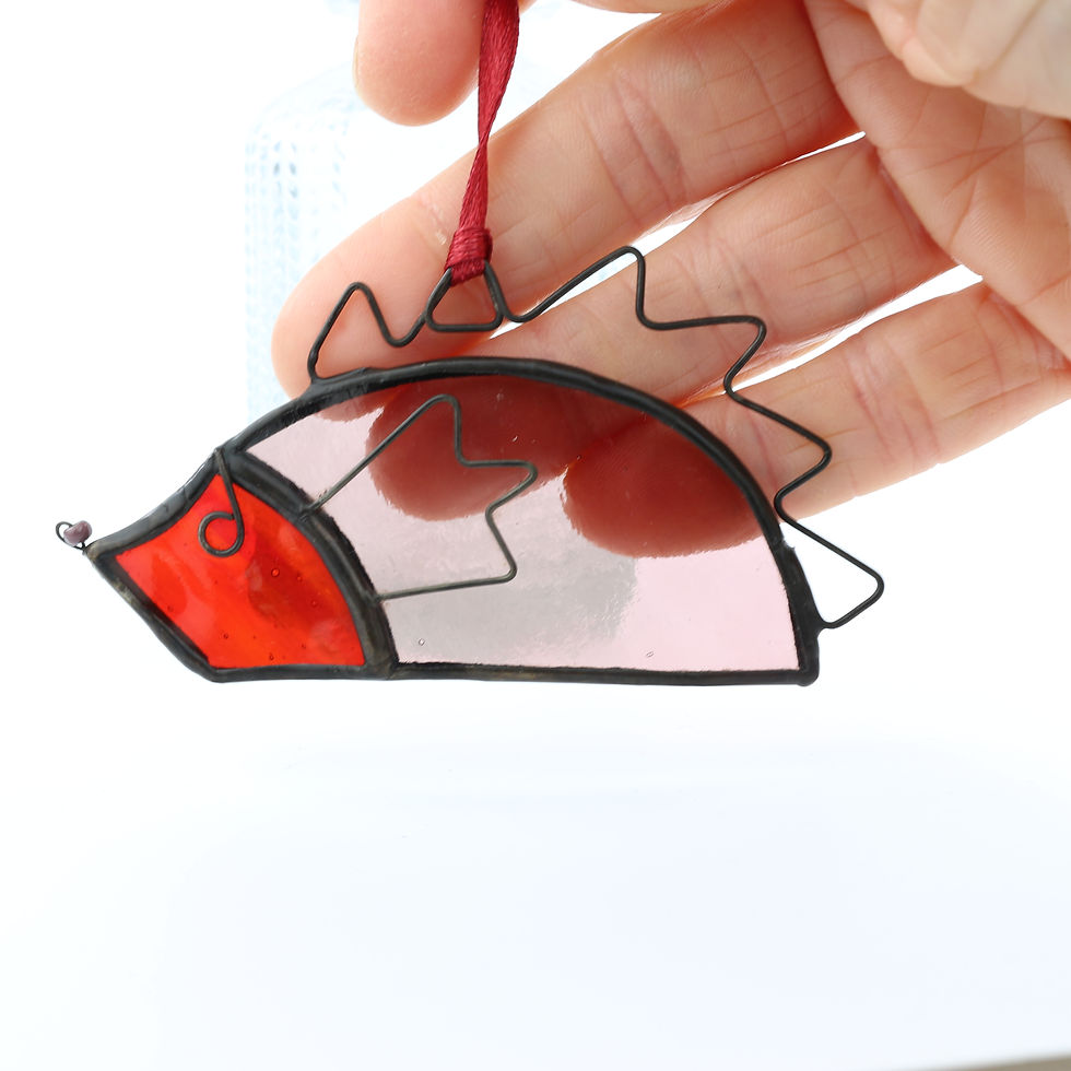 Thumbnail: Pink and Red Hanging Hedgehog