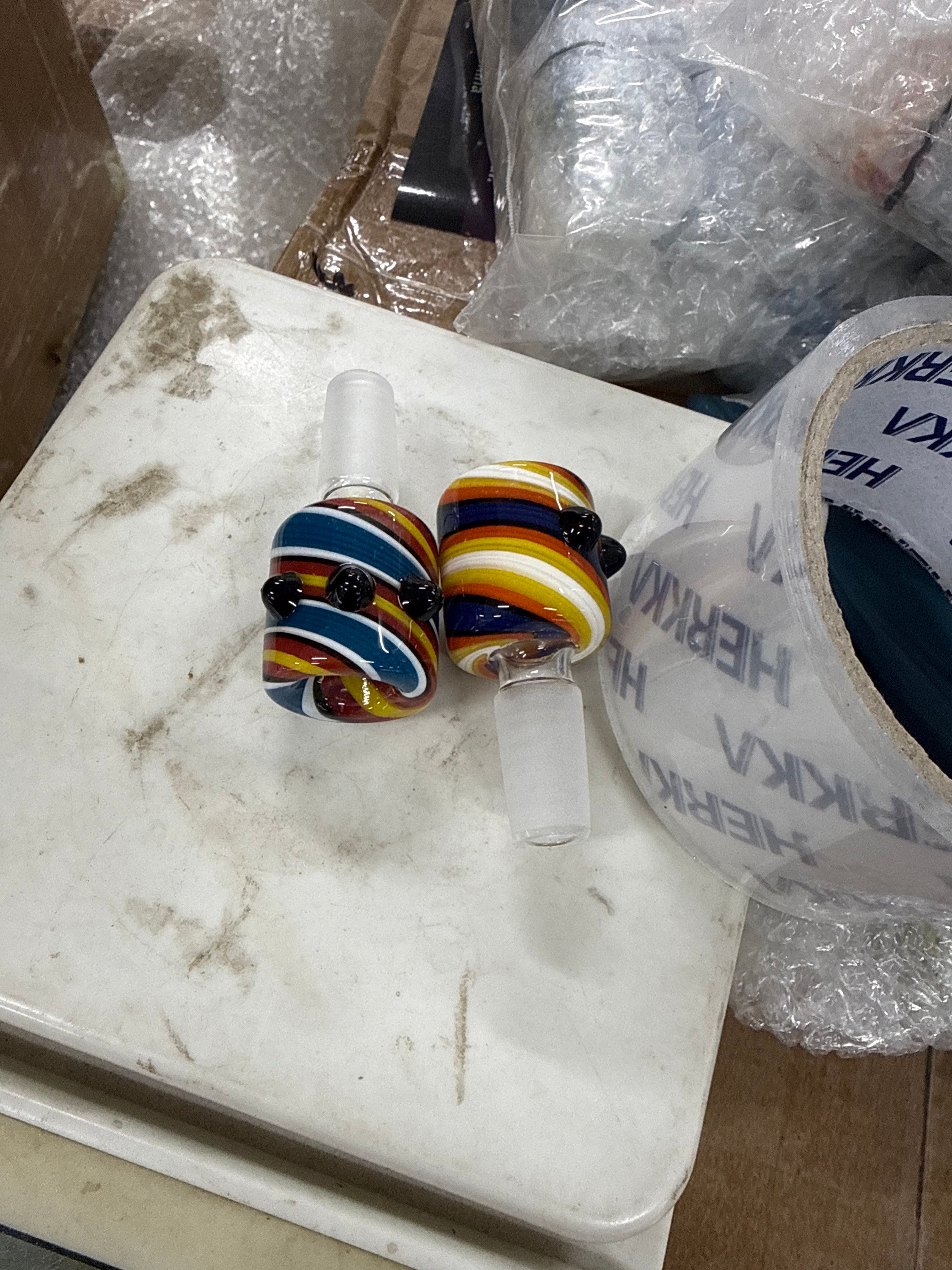 Color 3 marble 14mm slide 