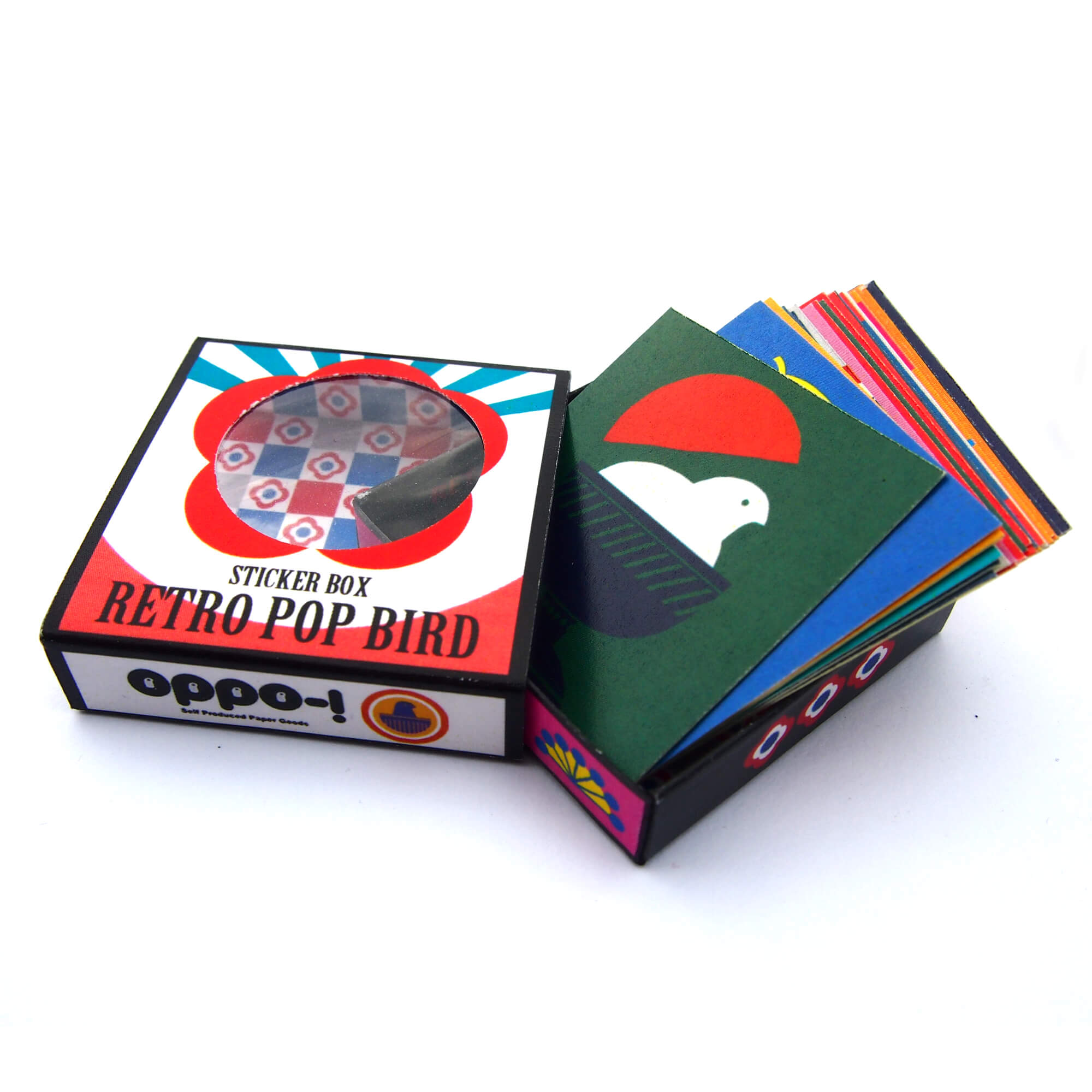 レトロポップバード ステッカーBOX