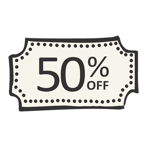 50%オフ