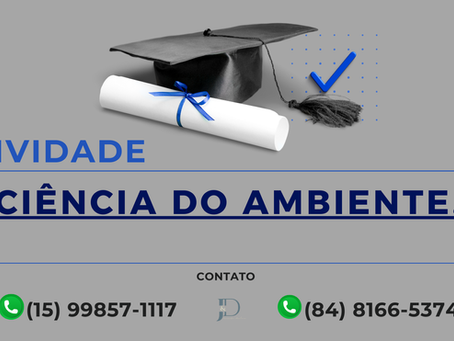 ATIVIDADE 1 - CIÊNCIAS DO AMBIENTE - 52/2025