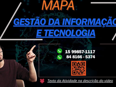 MAPA - GESTÃO DA INFORMAÇÃO E TECNOLOGIA - 54/2024