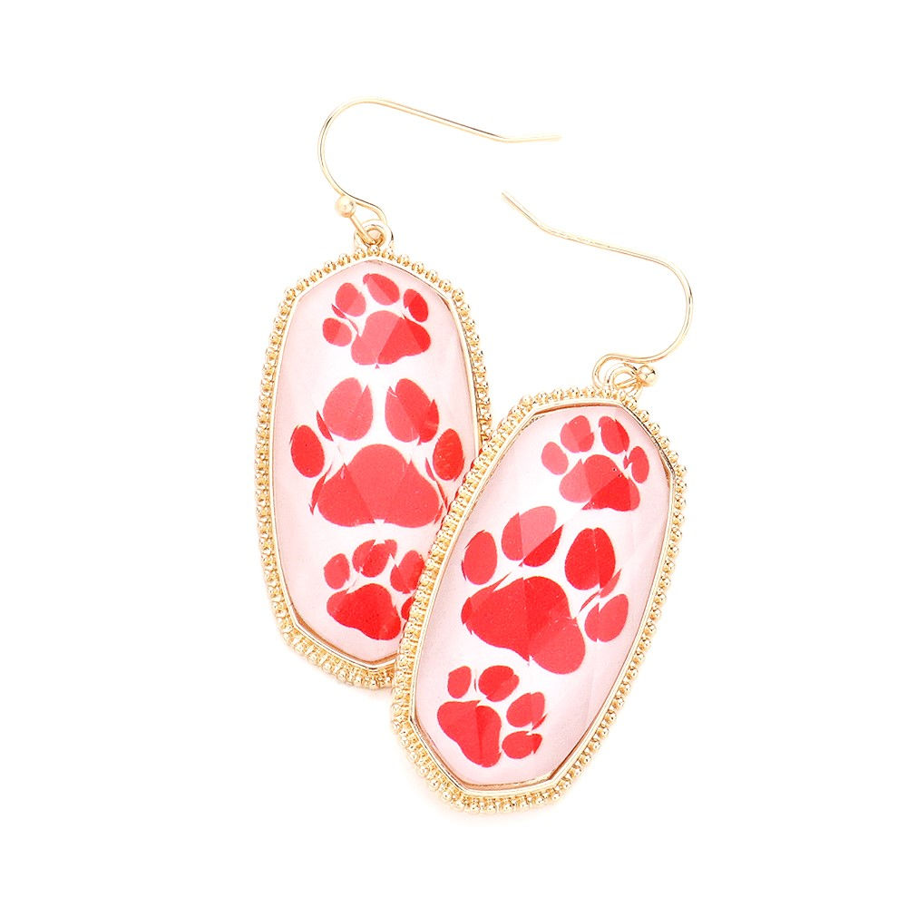 Game Day Paw Dangle Earrings