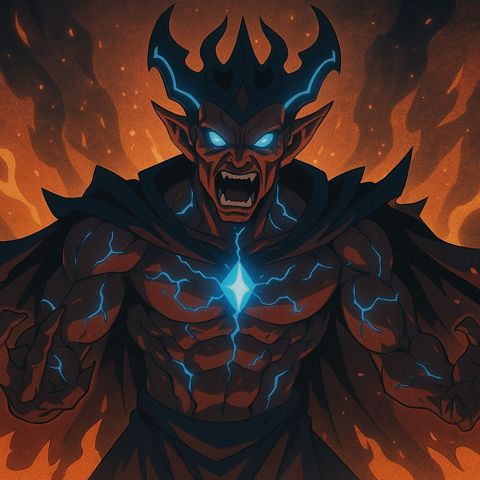 Inferno Guardian Demon dark-fantasy wall art