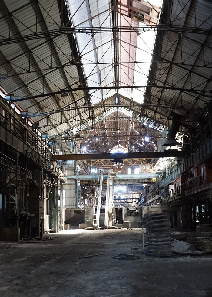 Dans la grande de halles des fonderie de Fumel