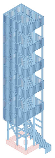 Belvédère construit dans les colines de Fumel donnant sur l'usine de Fumel