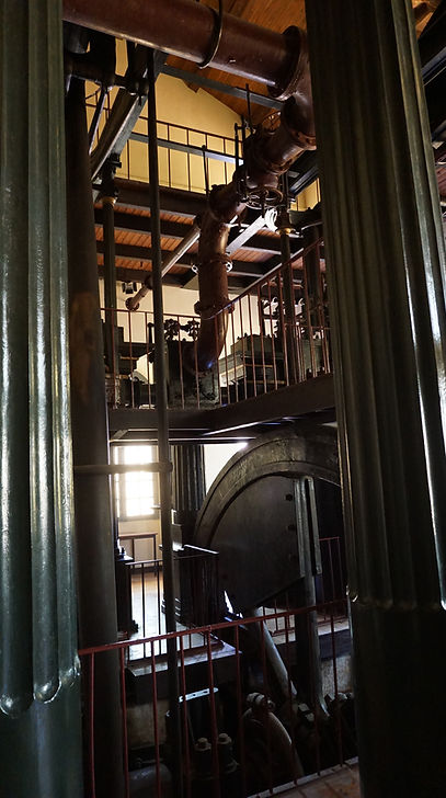 La machine de Watt parfaitement conservé dans l'usine de Fumel