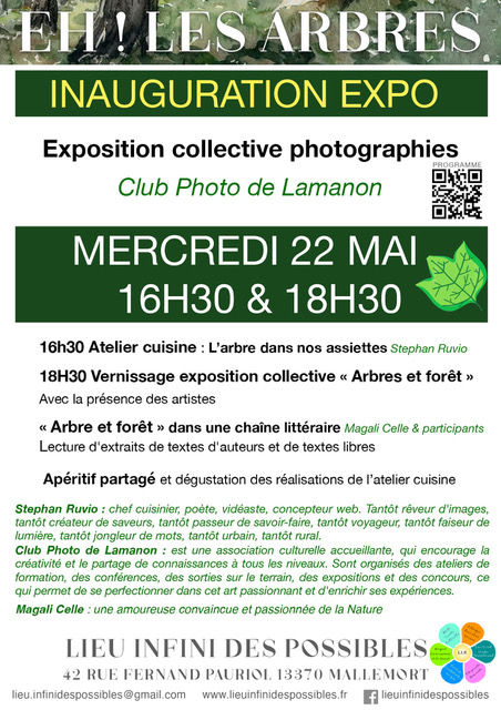 INAUGURATION EXPO Vernissage exposition photo collective "Arbres et forêt", Club photo de Lamanon