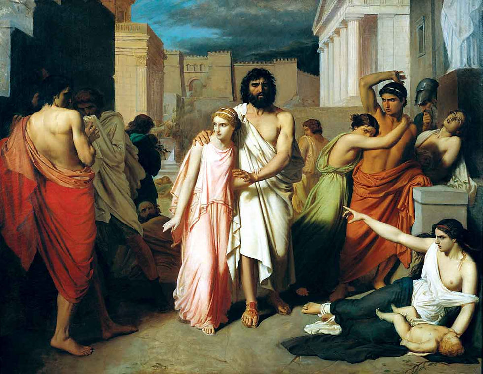 Oedipus and Antigone, by Charles Jalabert.