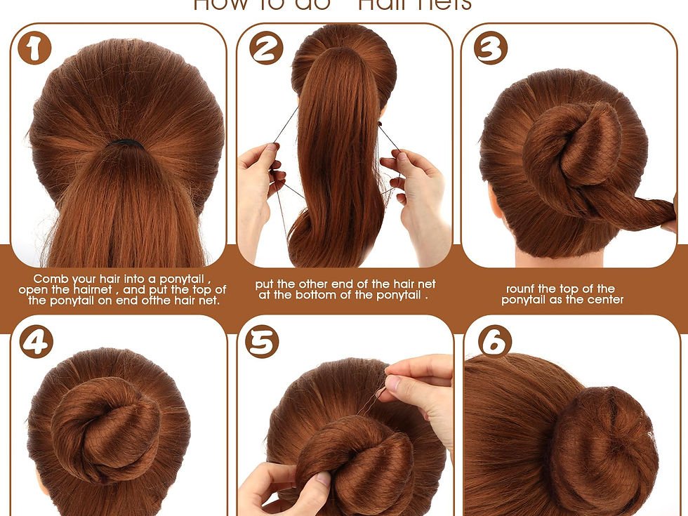 Thumbnail: Abeillo Hair Nets for Buns, 20 Pcs with U Shaped Pins, Brown