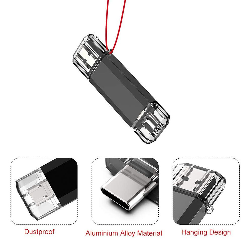 Thumbnail: 512GB Vansuny USB-C Flash Drive, Dual USB 3.0 & Type-C OTG Memory Stick