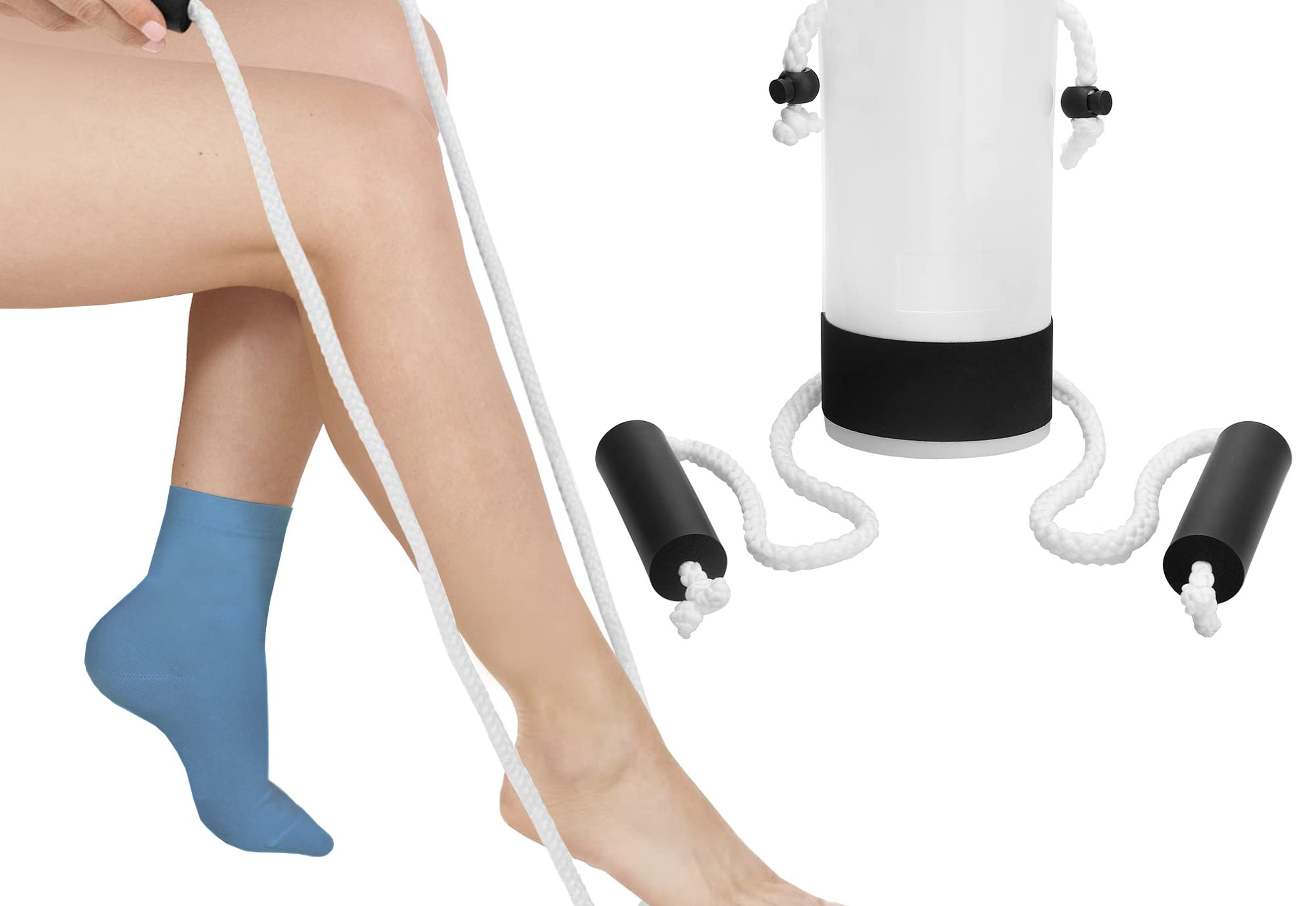 MILIFOX Sock Aids, Foam Handle Sock Helper for Seniors & Pregnant Women