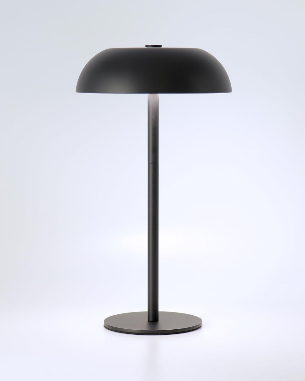 Thumbnail: Portable Table with Battery, Cordless LED Mushroom Lamp 5200mAh Black-11in