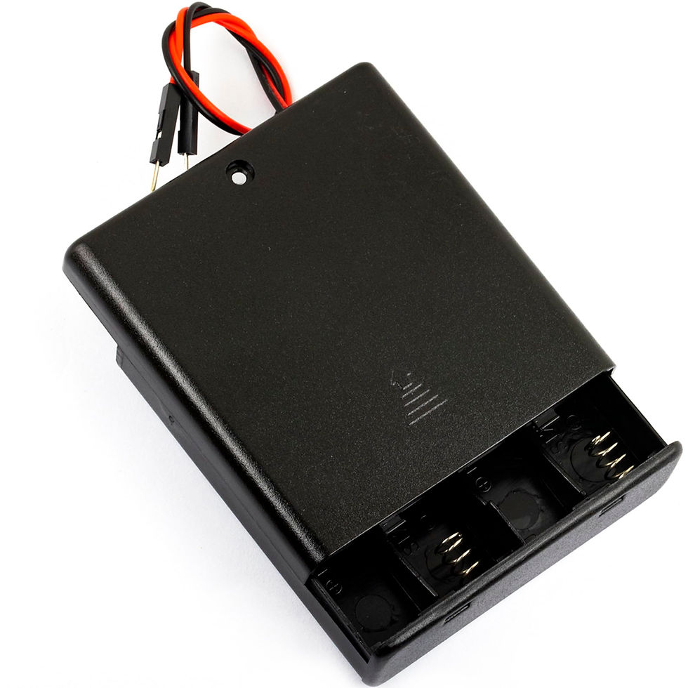 Thumbnail: Battery Holder Case, 4xAA with On/Off Switch, for DIY Electronics