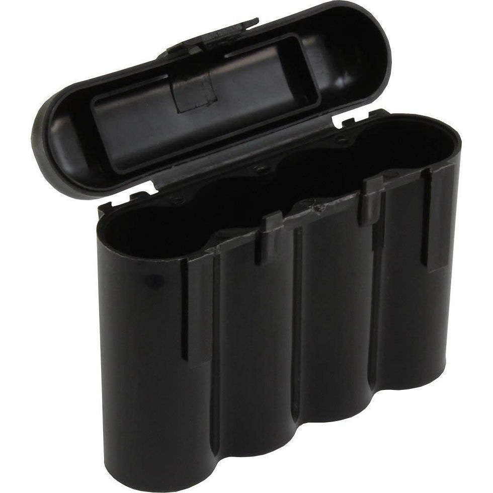 Thumbnail: 4 AA/AAA / CR123A Black Battery Holder Storage Cases