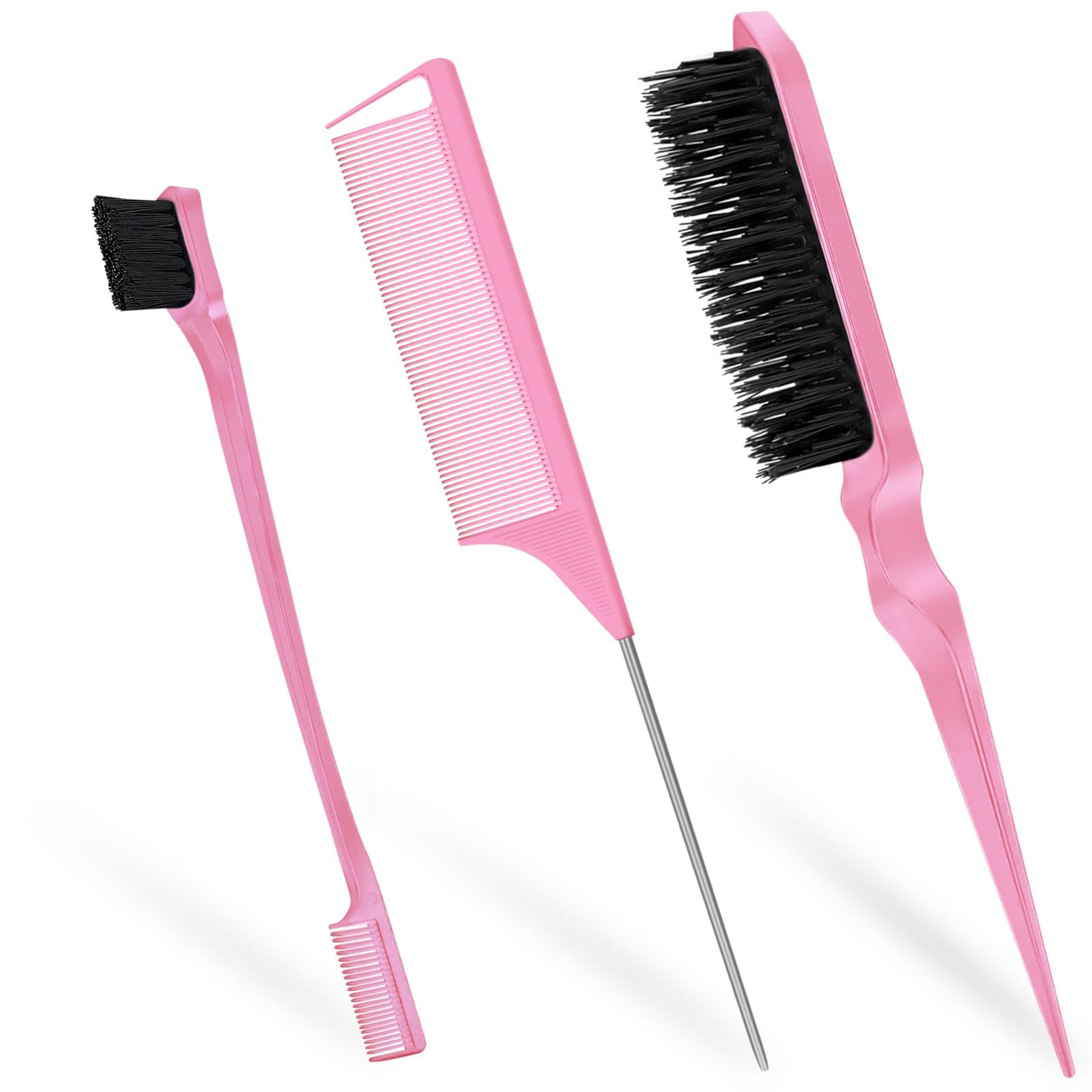Soodyoow 3 Pcs Slick Back Hair Brush, for Hairdressers & Kids