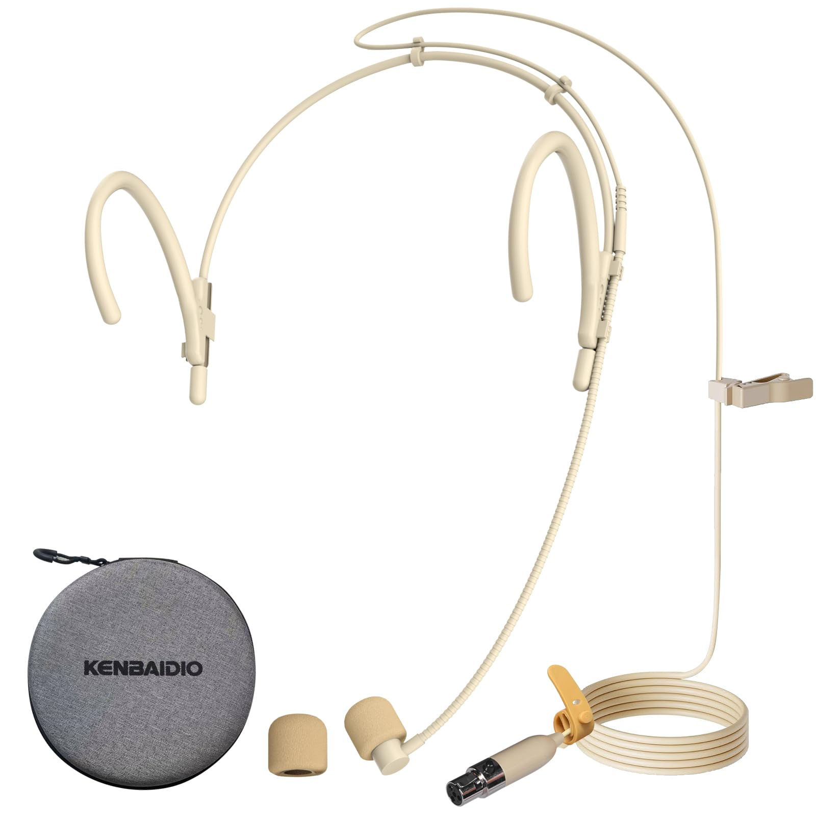 Headset Headworn Professional Dual Over-Ear Condenser with Microphone Hanging