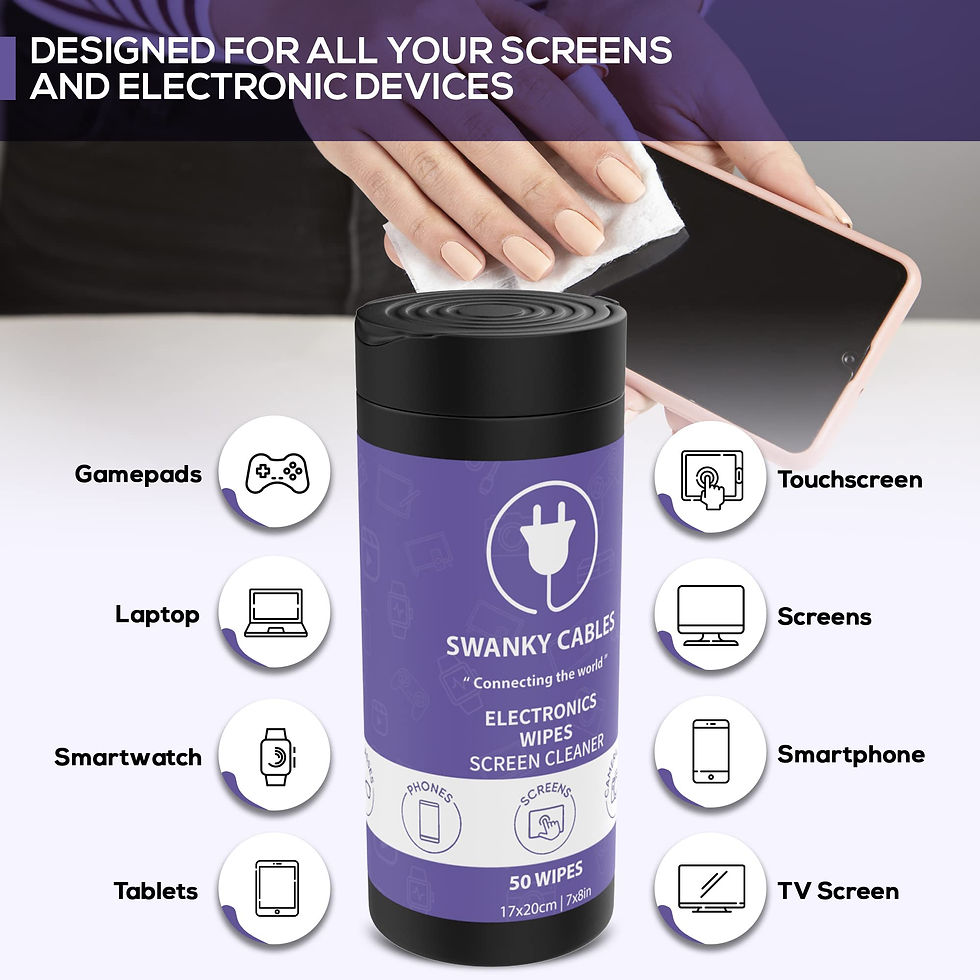 Thumbnail: Screen Cleaner Wipes, 50 Count for Phones, TV, Computer & Monitor Cleaning