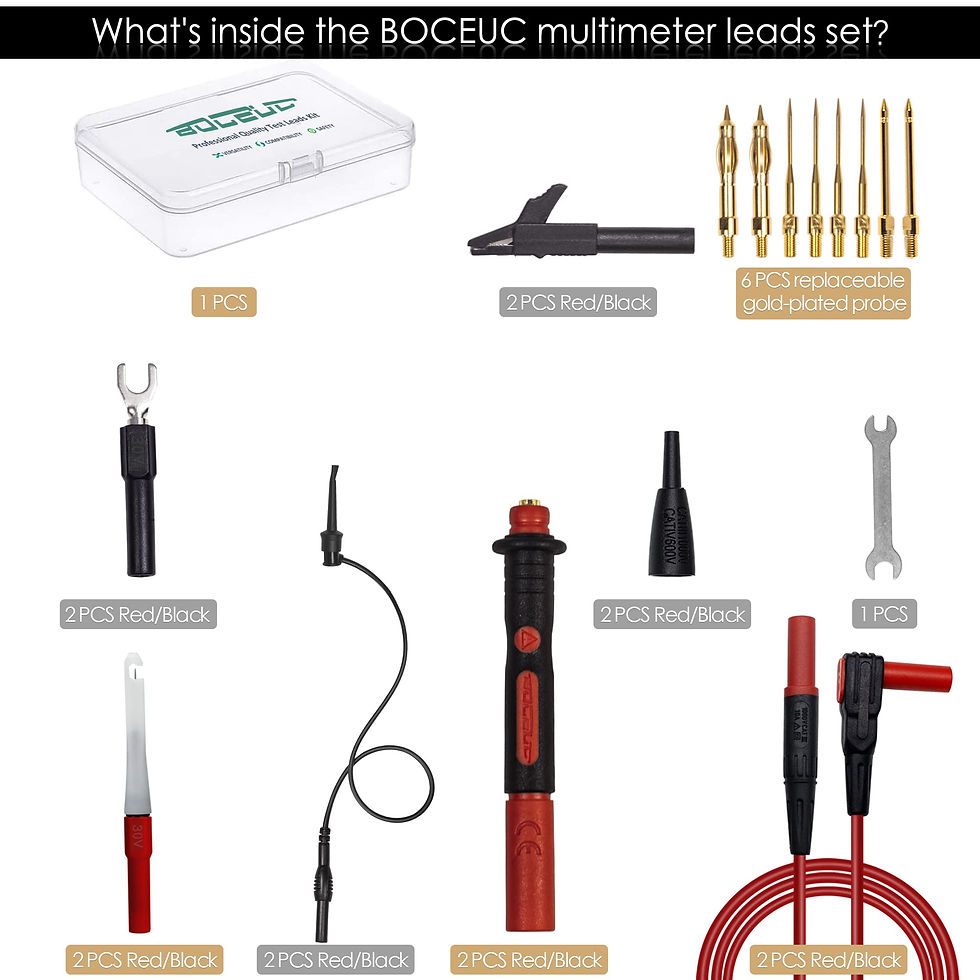 Thumbnail: Multimeter Silicone Leads Kit, Electrician Test Leads for Fluke, INNOVA, 312