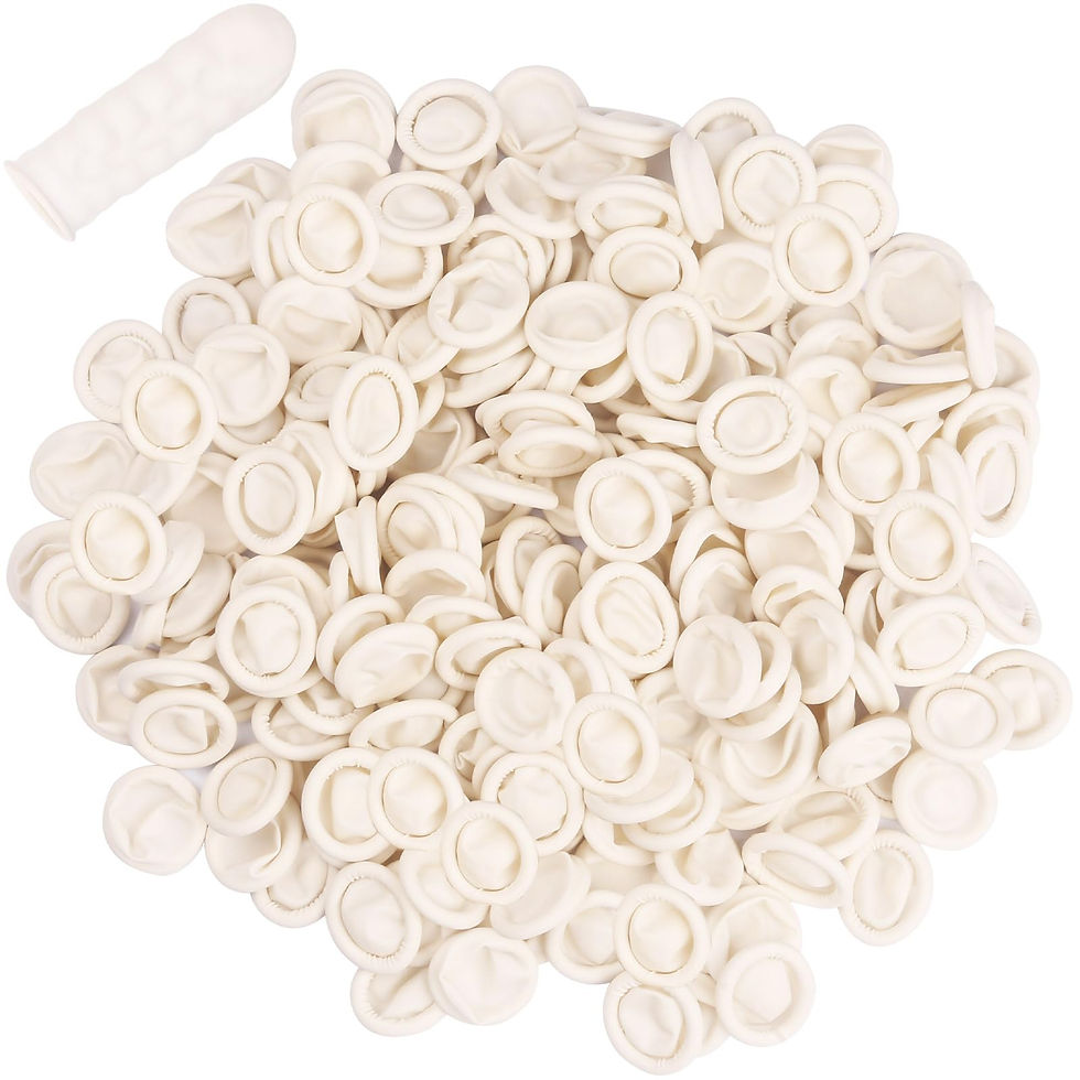 200 Pcs Finger Cots � Waterproof Latex Finger Protectors for Dry, Clean Dressing