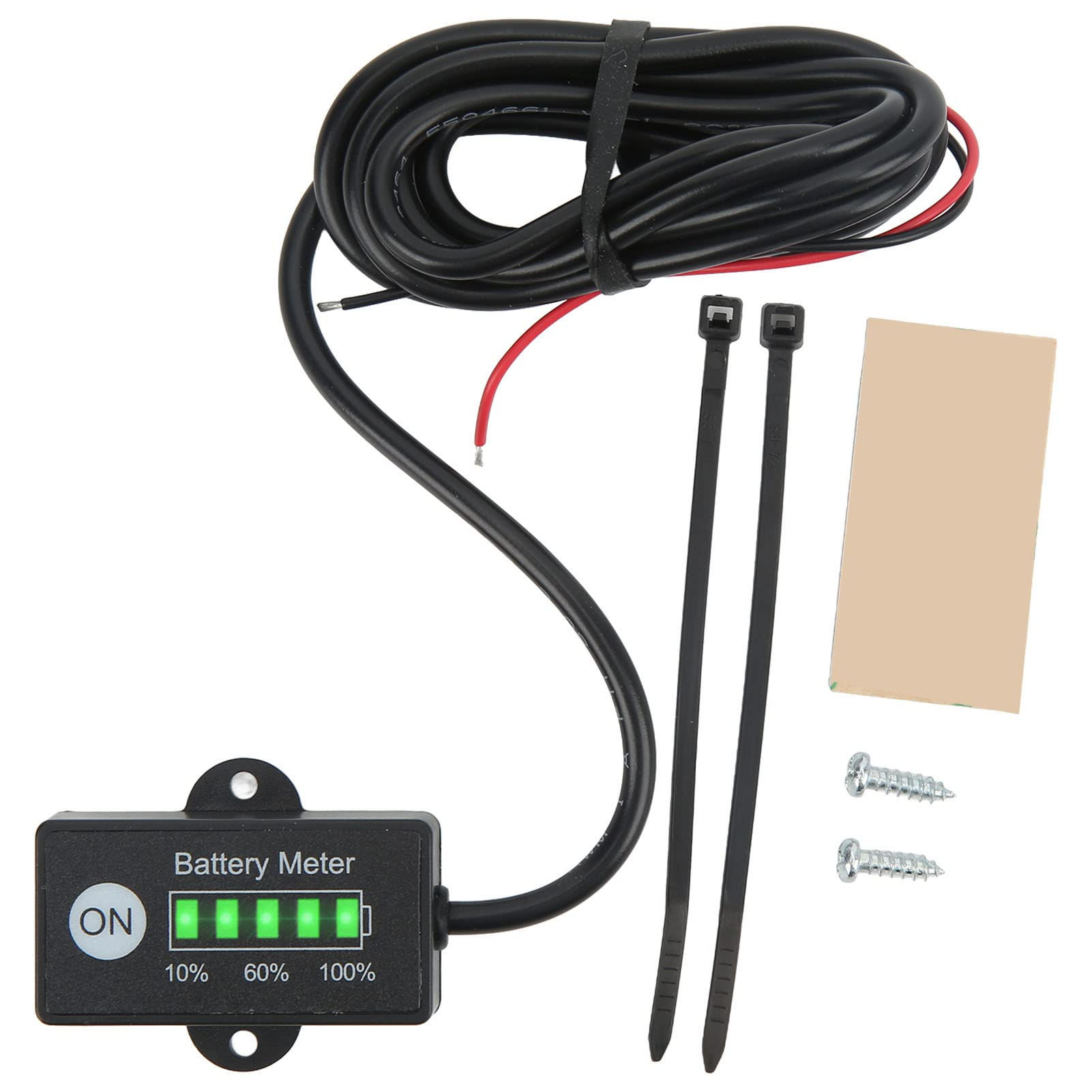 12V 24V LED Battery Meter Gauge, Waterproof Tester for RV, EV, Cart Car