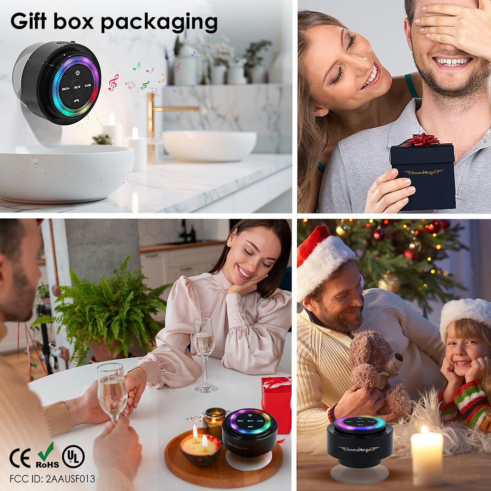 Thumbnail: XLeader Shower Speaker, IPX7 Waterproof, Bluetooth, 12H Playtime, Black
