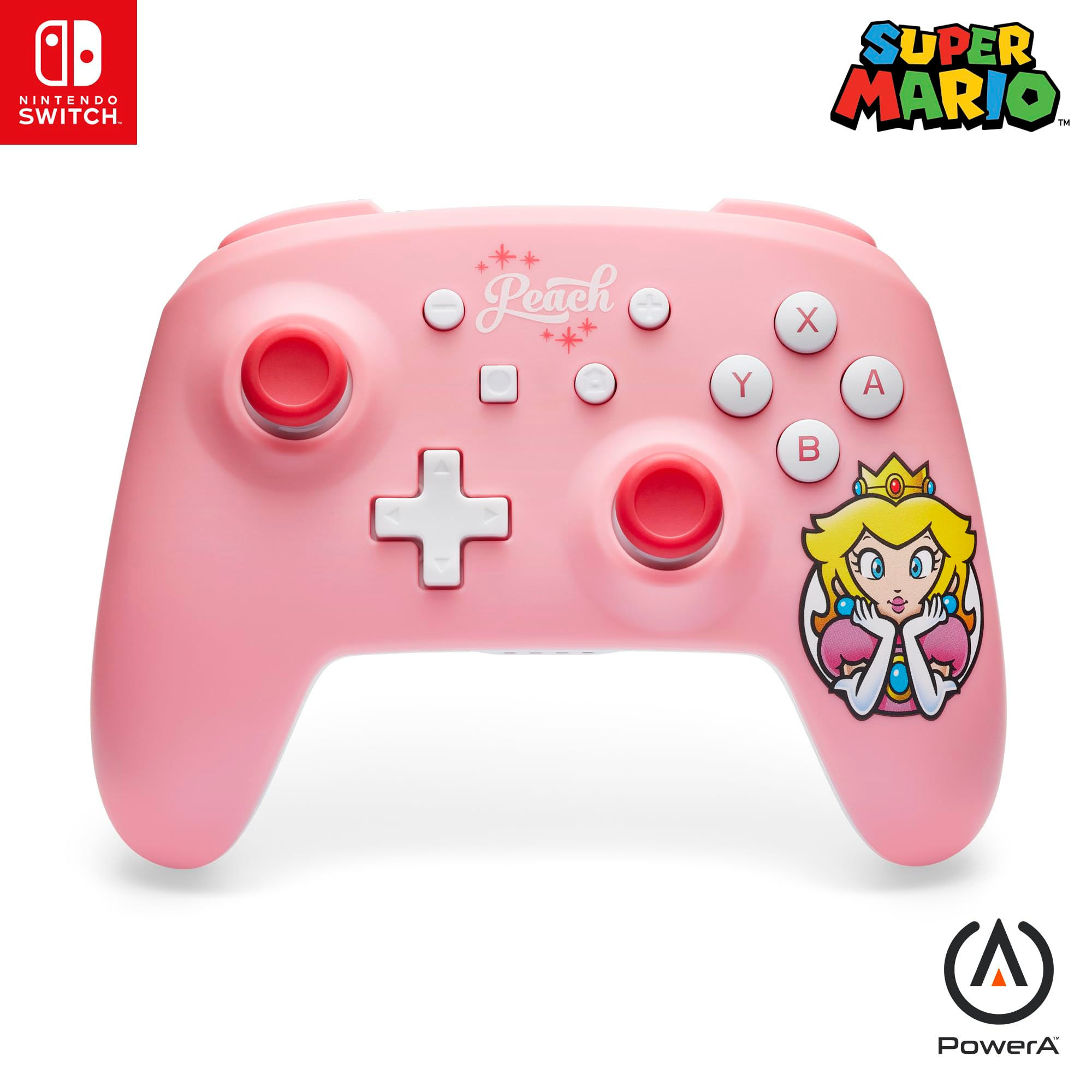 PowerA Wireless Controller for Nintendo Switch - Princess Peach Pink, Bluetooth